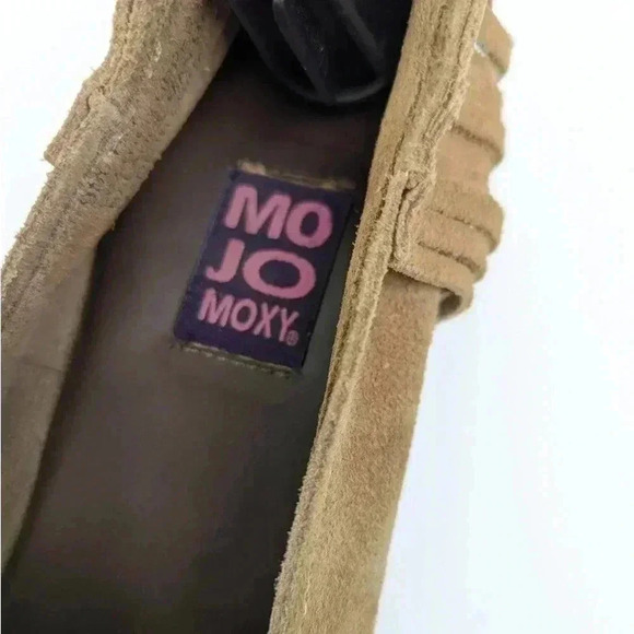 Mojo Moxy Leather Fringe Tassel Ballet Flats - 9 - Picture 10 of 12